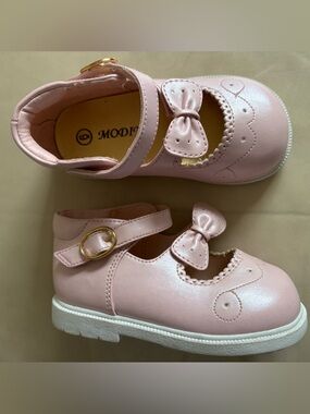 Modit Pink Mary Jane Bow Pink Toddler Shoes Size 6